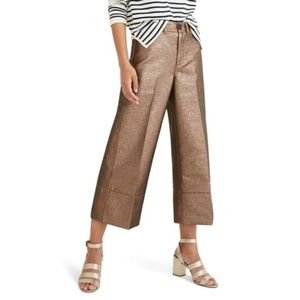Madewell Langford Metallic Wide-Leg Crop NWT $125
